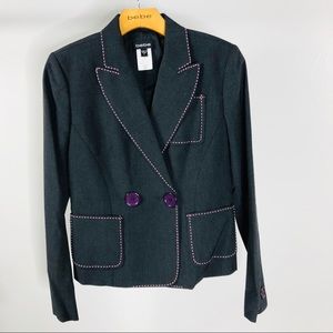 BEBE sexy gray pink blazer jacket business suit